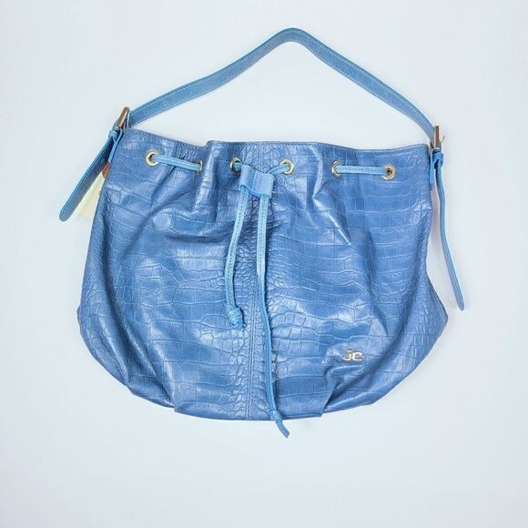 NWT Jacky & Celine Italian Leather Purse. Blue - Picture 1 of 14